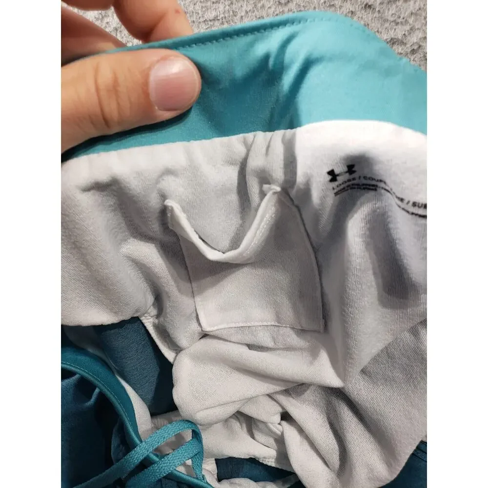 Under Armour Shorts Women's Medium Teal Blue 2.0 Fly By Running Athleisure 28x3 - Picture 13 of 16